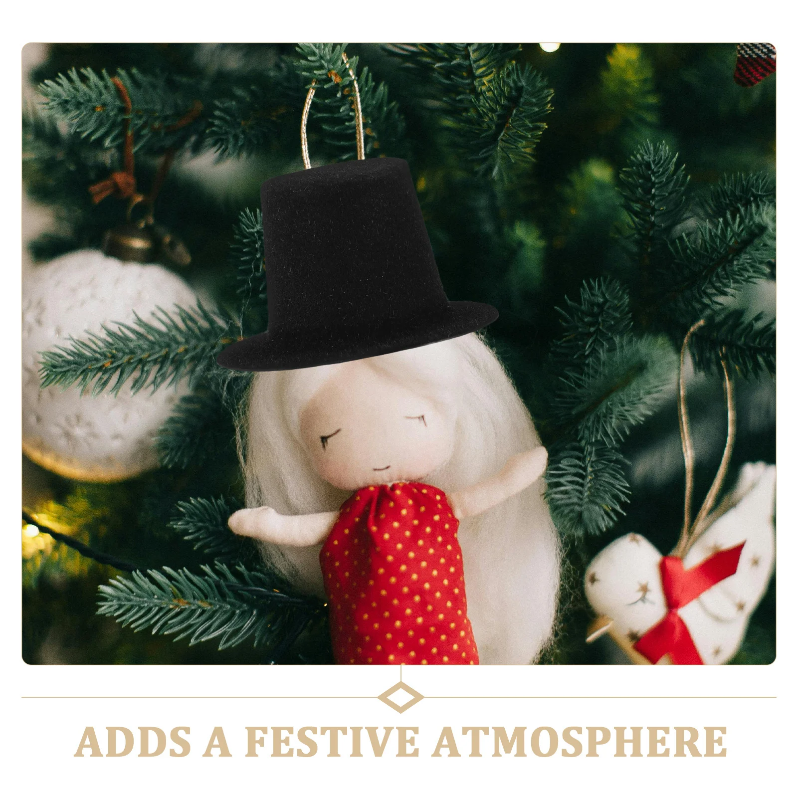 20Pcs Miniature Flat Top Hats Plastic Mini Snowman Cap for Crafts Dollhouse Decorations Mini Top Hat Kids Magician Outfit