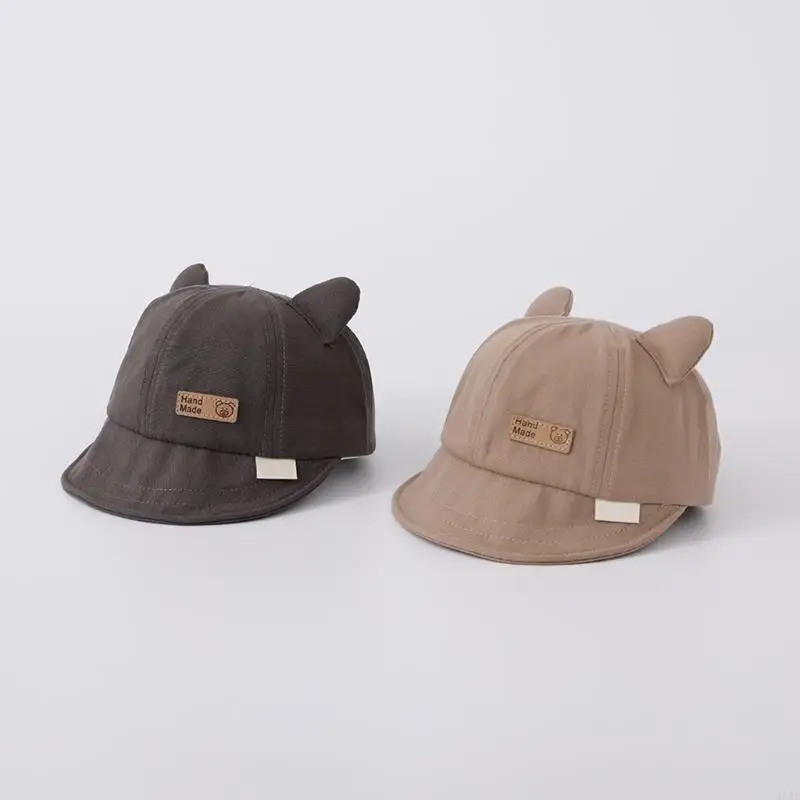 

95AE Toddlers Sun Hat Fashionable Bonnet Caps Windproof for Spring Summer