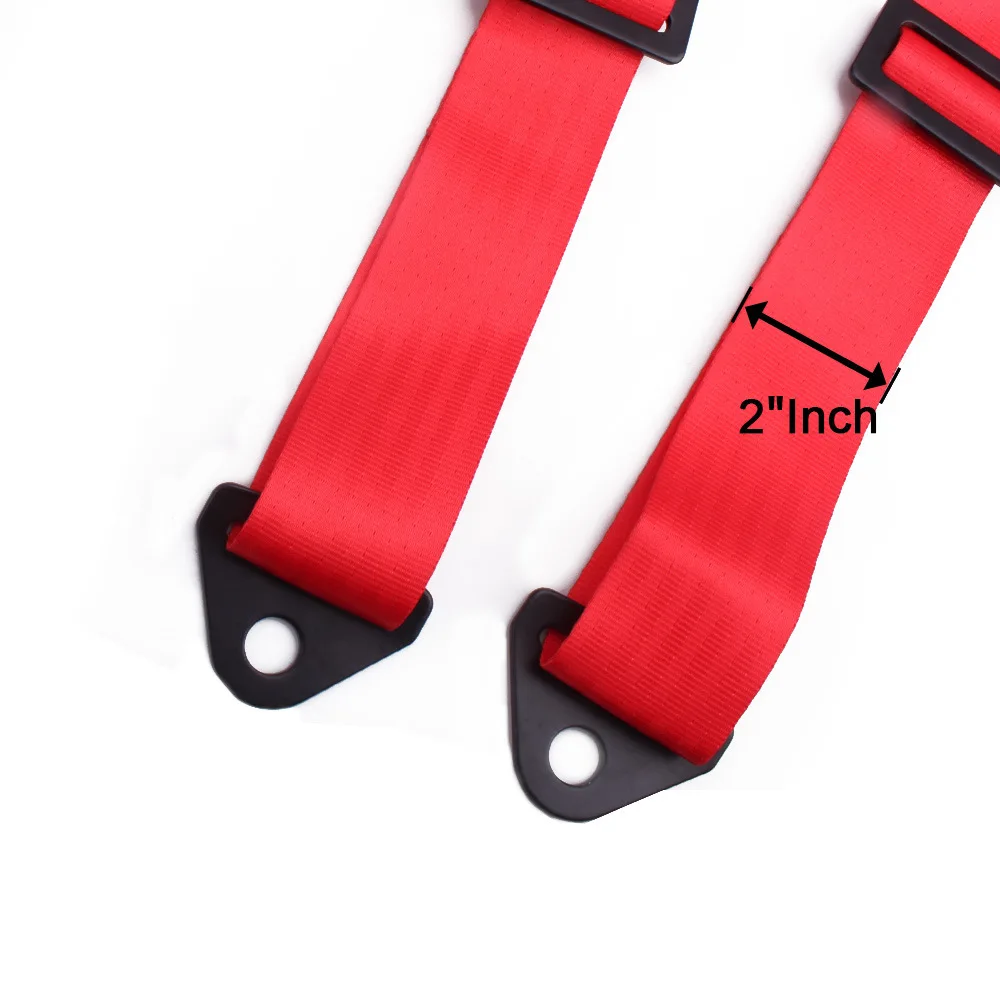 2 Inch 4-Point Racing Harness, Quick Release Buckle Kart Seat Belt, FIA Certified Safety Belt for Motorsport