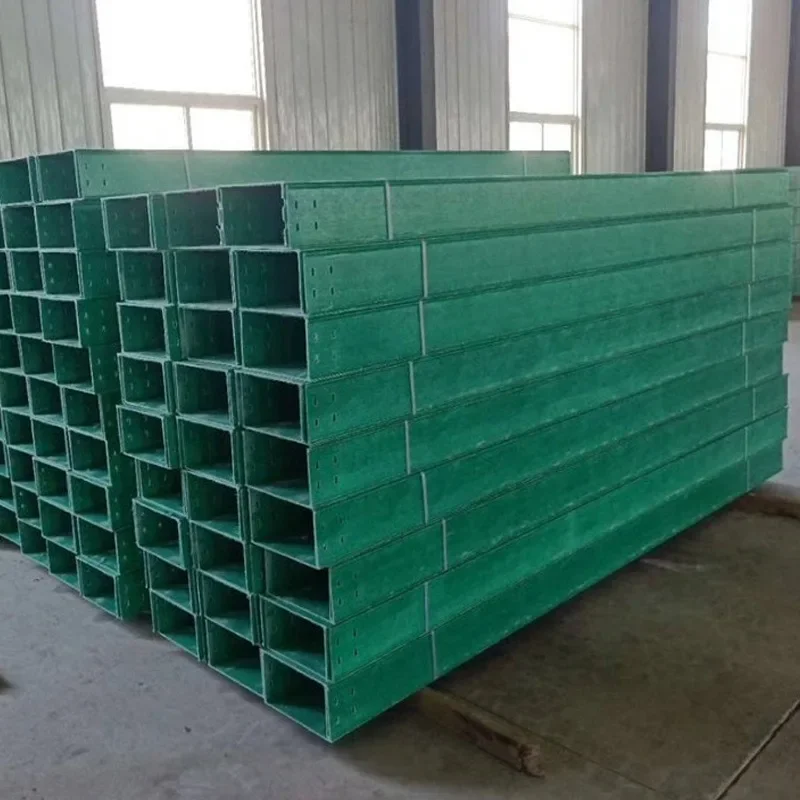 FRP cable bridge railway communication wiring square glass fiber trough box FRP channel bridge