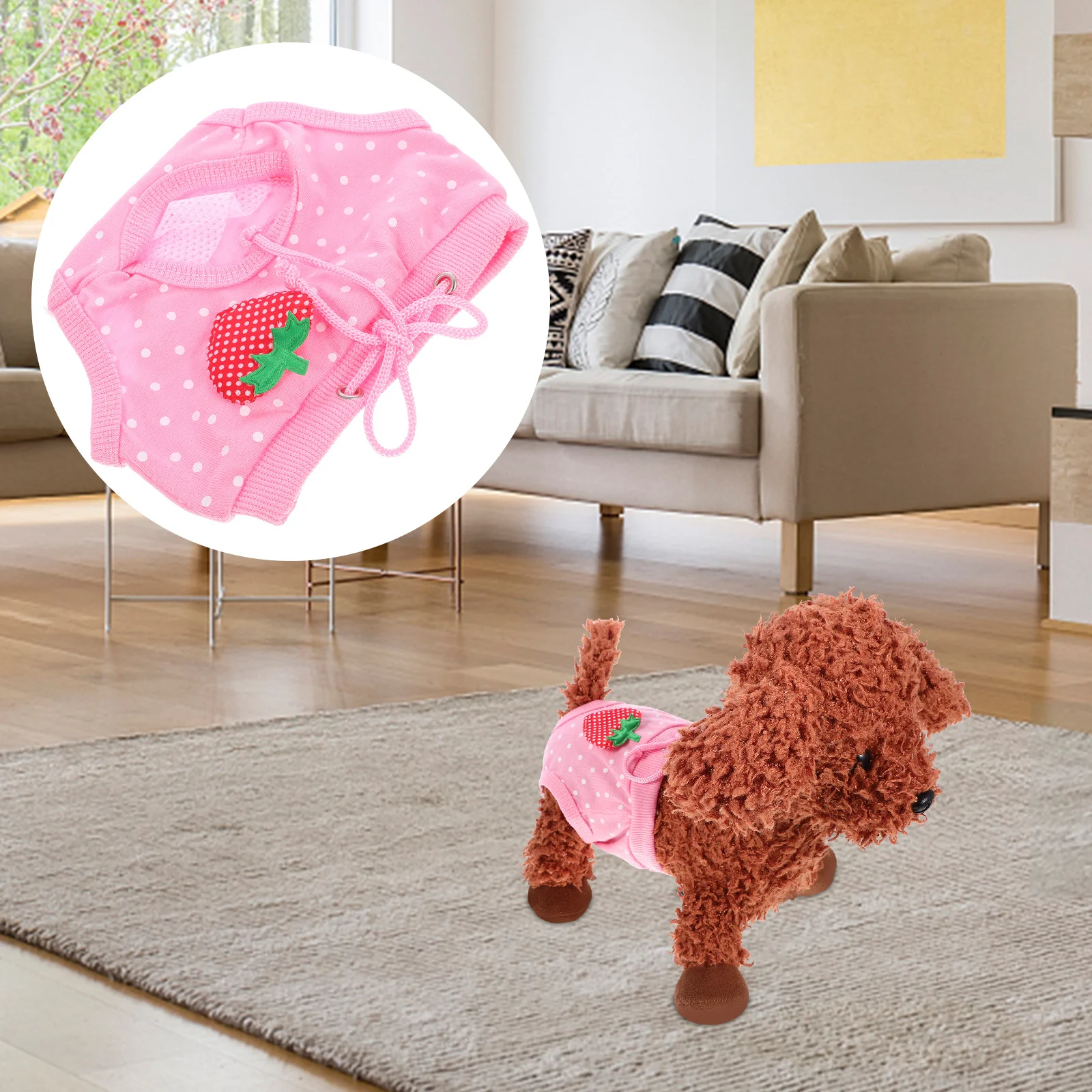 

Diapers for Dogs Cotton Comfortable Male Dog Pants Pink Xl Washable Sanitary Physiological Underwear for Estrus