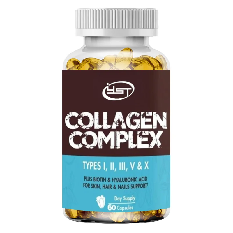 Hydrolyzed Collagen Peptide Capsules - Suitable for Various Types I, II, and III Collagen Proteins in Women