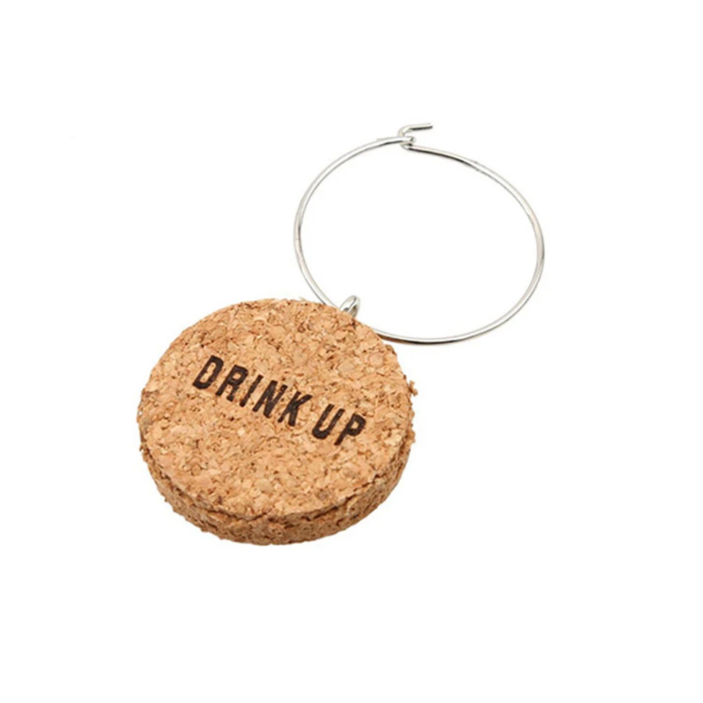 

12pcs Cork Glass Ring Unique Drink Markers Lightweight for Parties Weddings Barbecues Bridal Baby Shower Bachelor