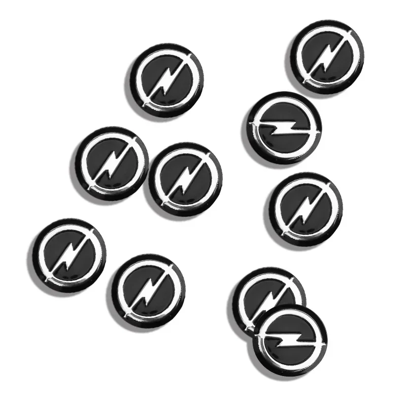 

New metal 14mm Opel Car Remote Key Fob Emblem Badge Radio button Sticker Replacement for Astra Mokka Insignia Zafira Corsa Tigra