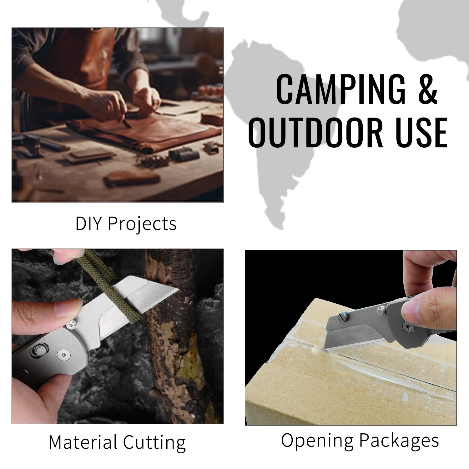 TGZUO سكين سبائك التيتانيوم سكين للفرد فائدة سكين جيب EDC خلفية القاطع ورقة سكين استبدال شفرات SK5 #3