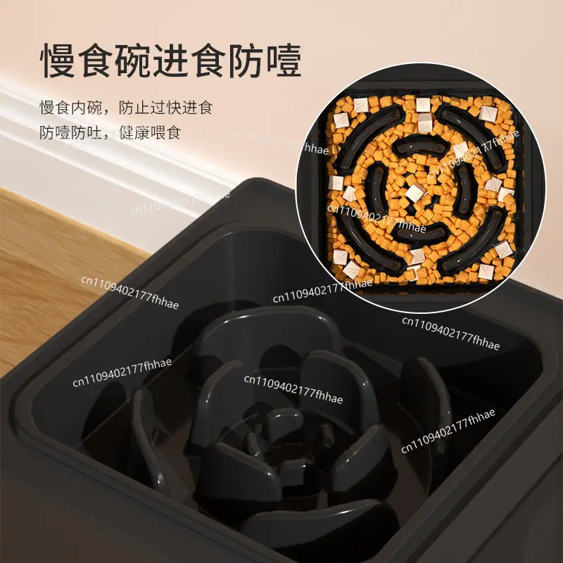 Lifting Pet Table Feeding Water Bowl Medium and Large Dog Slow Food Bowl Adjustable Height