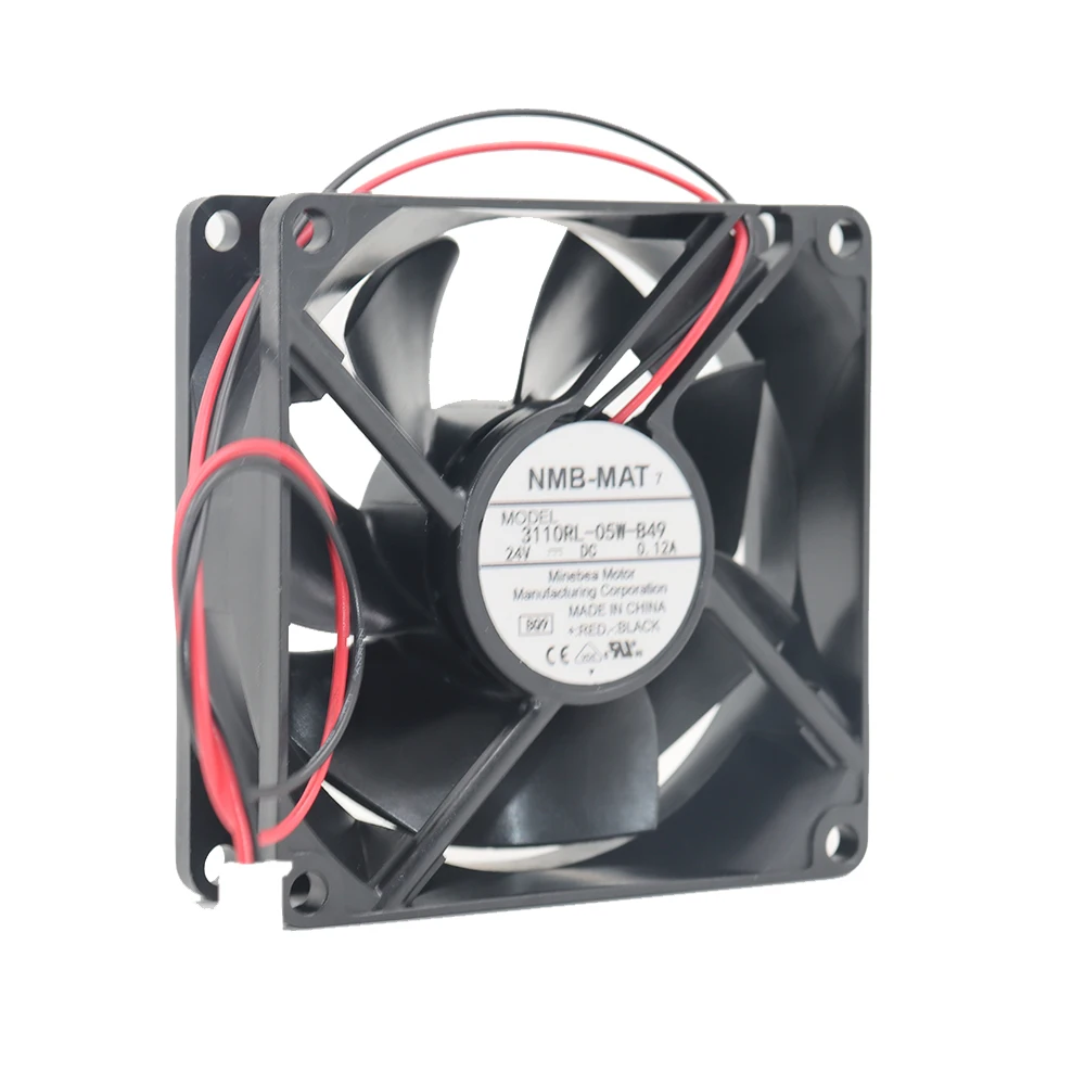 NMB Authentic 8cm8025 24V 0.12A 3110RL-05W-B49 Three-Wire Inverter Fan Original Equipment Manufacturer Part