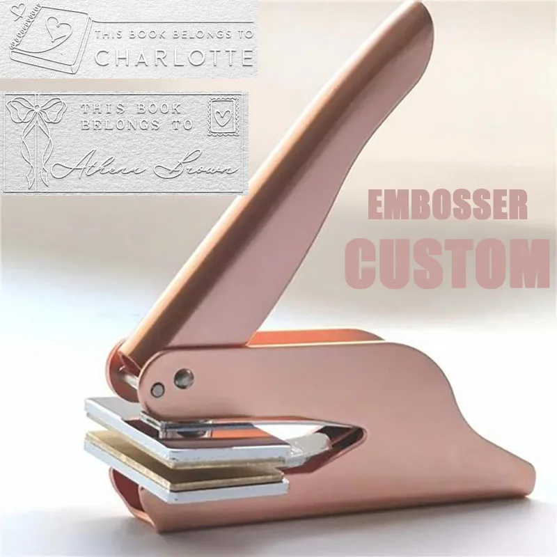 Embosser Stamp Customized Private Logo Customization Library Book Invitation Wedding Embossing Stamp Company Card Seals DIY Logo