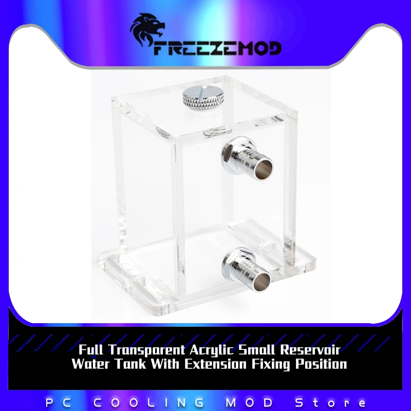 

FREEZEMOD Full Transparent Acrylic Small Reservoir Water Tank With Extension Fixing Position PC Water Cooling ,GQSX-T3