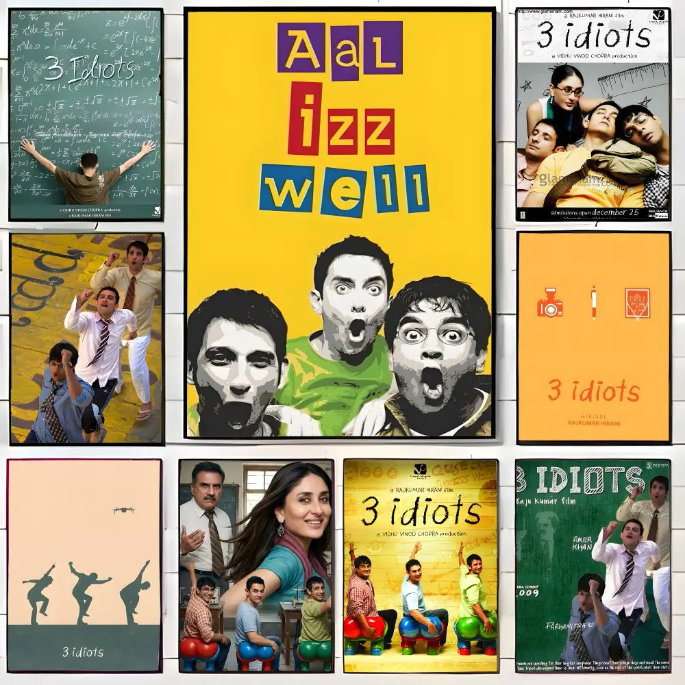 Comedic Movie A-3 Idiots Poster Wall Art Print Decorative Mural Home Decor Gift Unframed