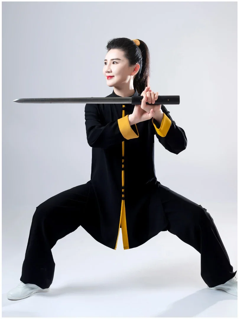 Martial Art Uniform Wushu Clothing Kung Fu Dress Tai Chi Clothes Women And Men Unisex Kun Master Black 2023 New Style