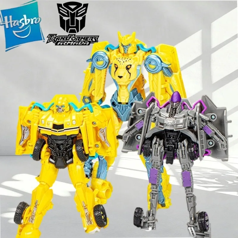 Genuine Hasbro Transformers 7 Rise of The Beasts Bumblebee Nightbird Cheetor Quick Change Action Figure Autobot Car Toy in Stock