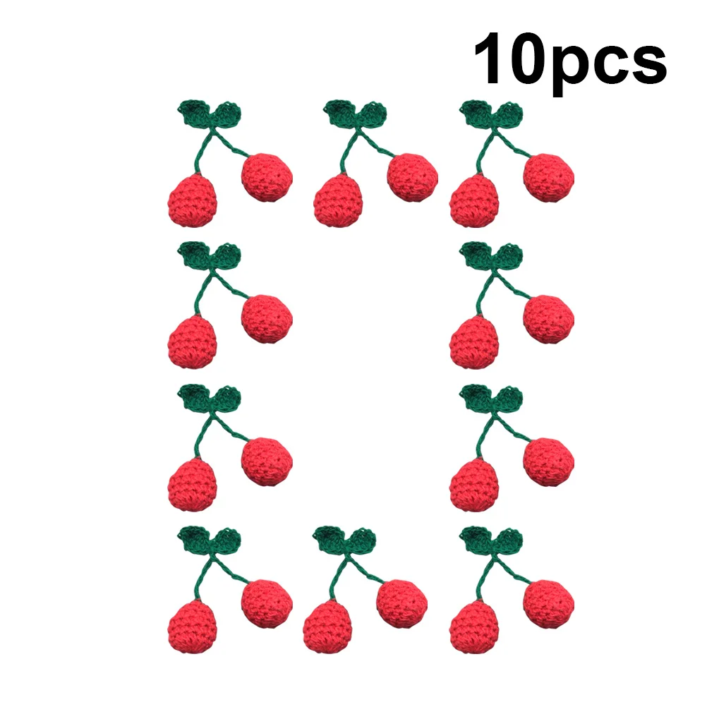 

10Pcs Simulation Cherry Earring Decor Lovely Eardrop Props Craft Earring DIY Accessories for Her Eardrop Props