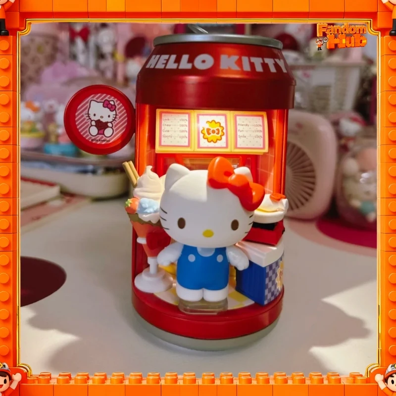

2026 New Genuine Sanrio Hello Kitty Mini Soda Dessert Street Can Blind Box Model Toy Fans Gift
