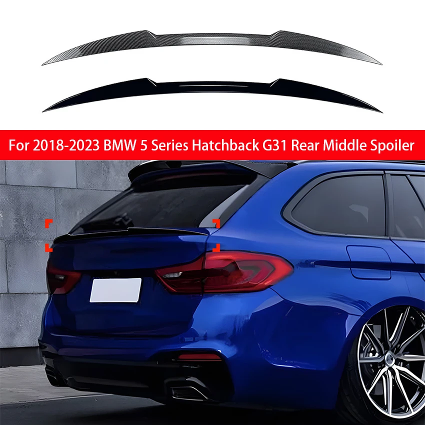 

Для 2018 19, 20, 21, 22, 2023, BMW 5 серии, хэтчбек G31, задний багажник автомобиля, средний спойлер, тюнинг крыла, аксессуары для стайлинга автомобиля