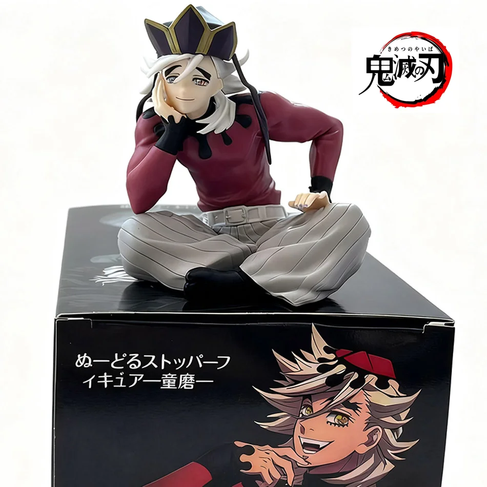 Anime Demon Slayer 10 cm/3,94 Zoll Douma Premium Chokonose Noodle Stopper Anime-Figur Actionfiguren Sammlung PVC-Modell Spielzeug