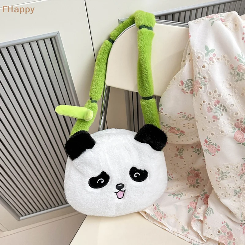 Tas selempang serbaguna boneka genggam kartun Panda