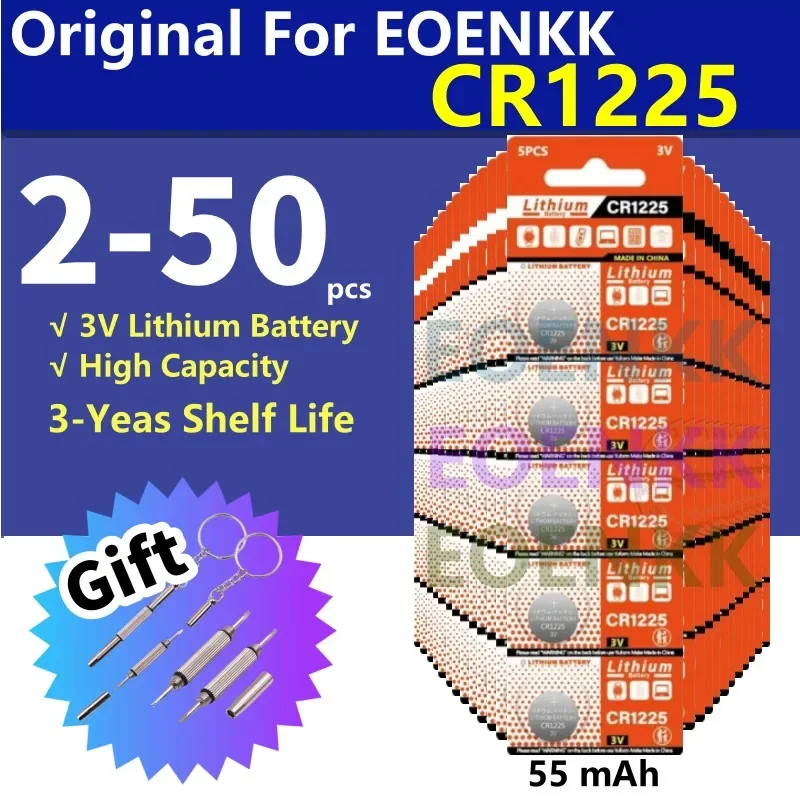 

2-50pcs CR1225 3v Lithium Battery Bulk Compatible with CR 1225 BR1225 KL1225 L1225 ECR1225 KCR1225 for calculator Watch Car key