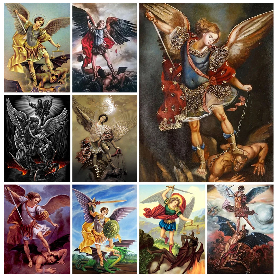 Diamond Embroidery Saint Michael the Archangel DIY 5D Diamond Painting Full Drill Cross Stitch Kits Mosaic Picture Home Decor