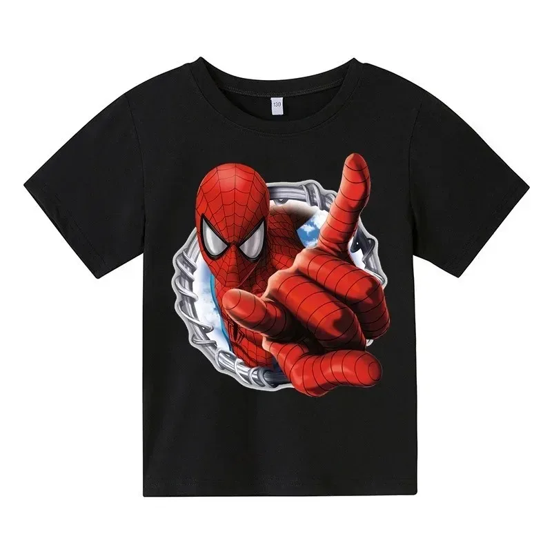 Men's Spider-Man T-shirt Cartoon T-shirt Summer cotton T-shirt Children's T-shirt Top Short sleeve men's and women's T-shirt