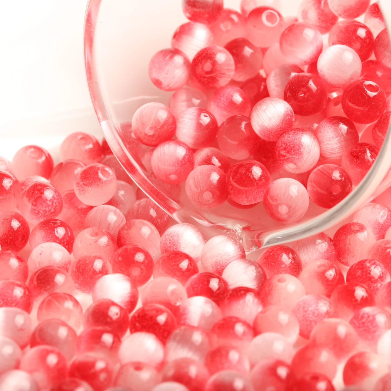 384Pcs 13-Color Crystal Glass Beads Jewelry Making Round Cat's Eye Beads for DIY Bracelets, Beading Starter Crafts Gife