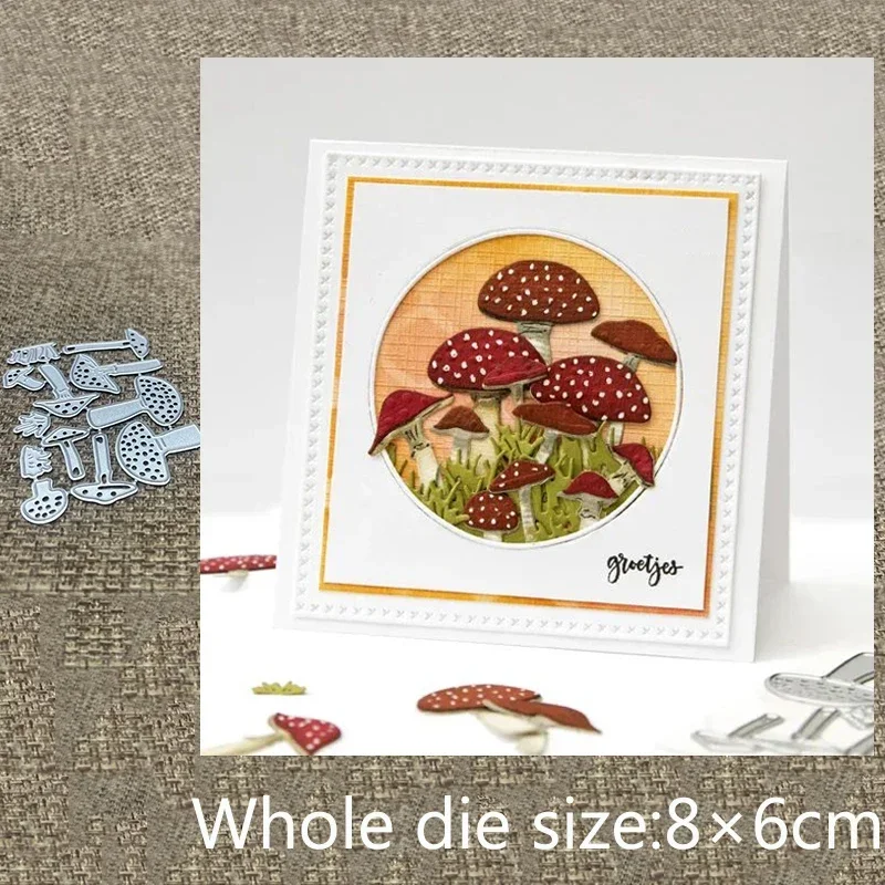 

Новый дизайн, ремесло, металлический трафарет, режущая форма, грибное украшение, высечка для скрапбукинга, альбом, бумажная карта, ремесло, тиснение