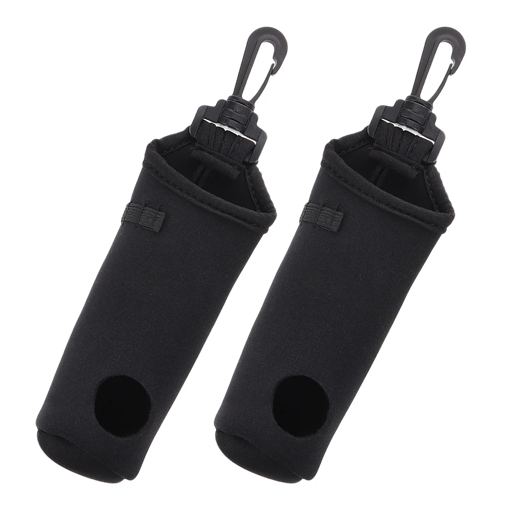 

2Pcs Golf Ball Storage Bag Portable Neoprene Holder Hook Keychain Clip Lightweight Organizer for Golf Training Accessories