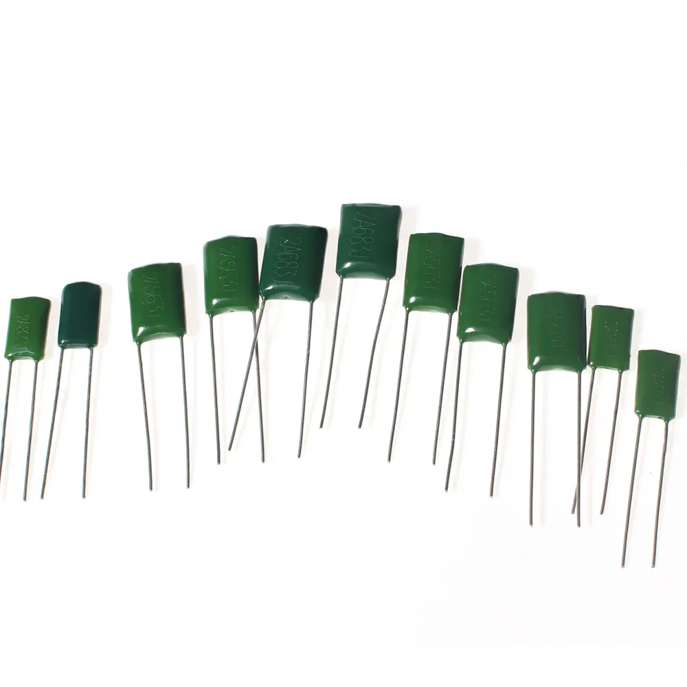 180PCS 18Values Polypropylene Film Capacitor Kit, Set of capacitors 100V 2A471J ~ 2A224J 2A102J 2A152J 2A222J 2A332J 2A472J