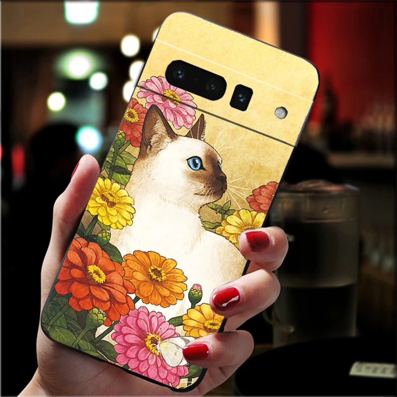 Cartoon Cat Phone Case For Google Pixel 10 9 Pro XL 9A 8 7 6 Pro Pixel 8A 7A 6A Pixel 8 7 6 5