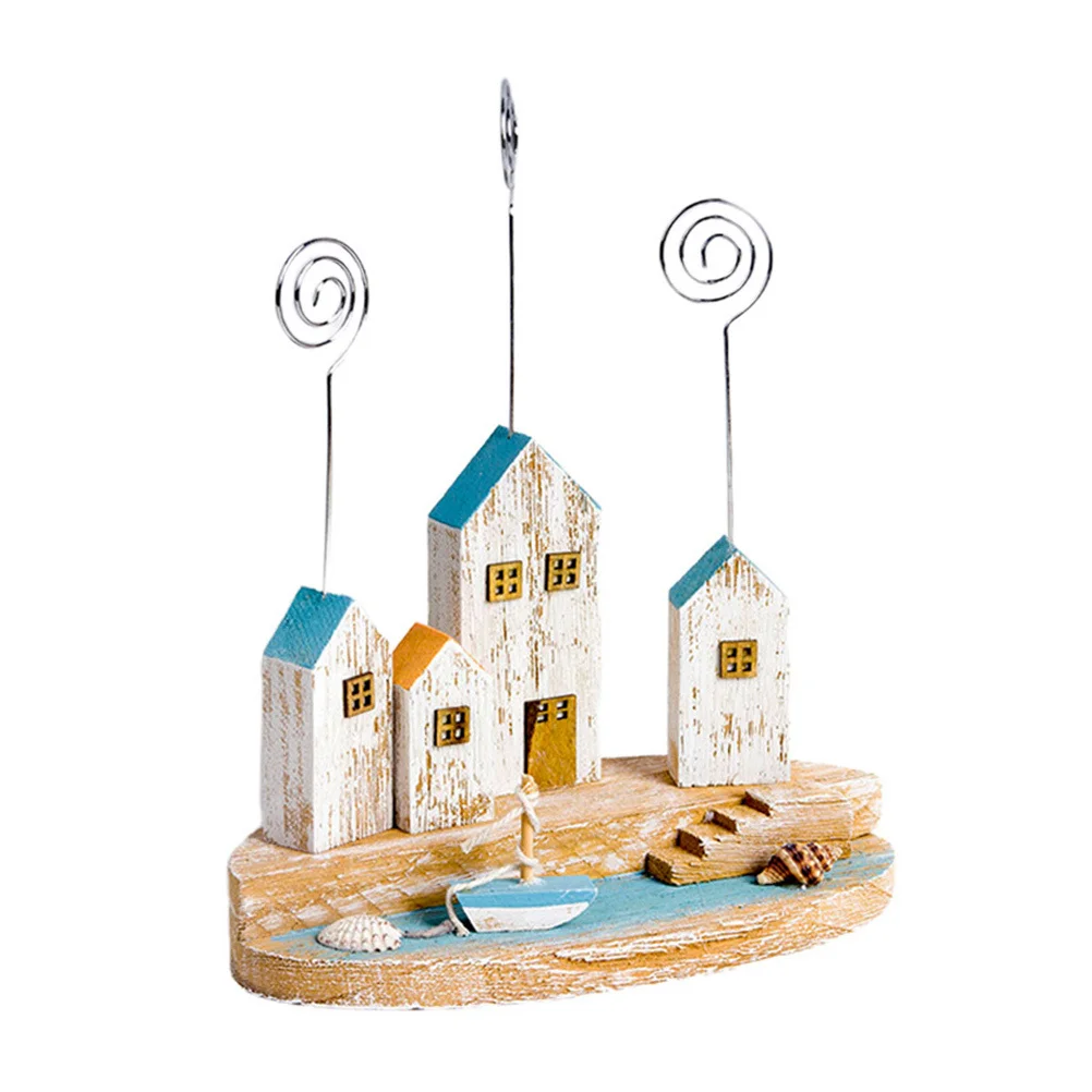 

1Pcs Photo Clip Display Stand for Memos Cards and Photos Mediterranean Style Desktop Decorative Holder for Home Office Party