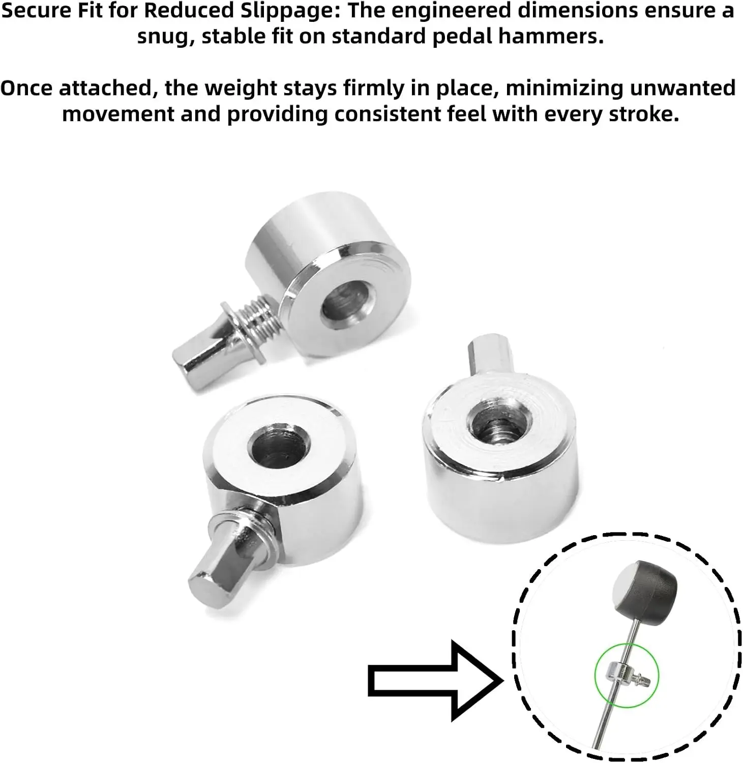 Ruimou 6Pcs Steel Drum Beater Holder For Adjustable Bass Drums Pedal Beater