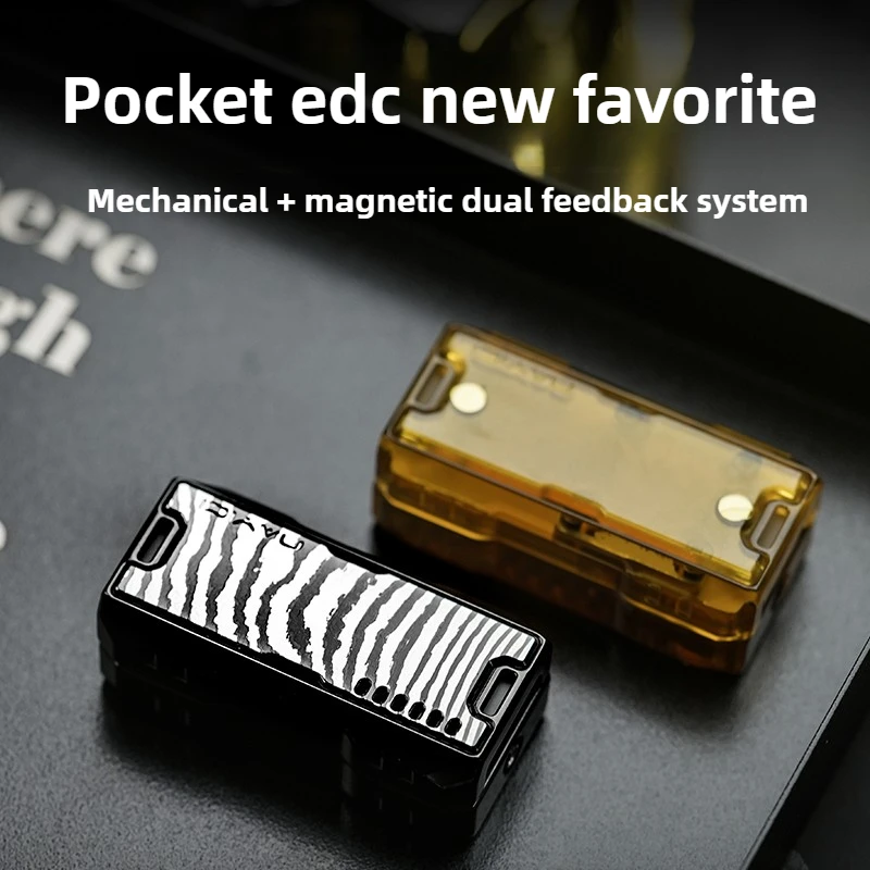 Shaking Core EDC mecánico magnético Metal compuesto dedo empuje tarjeta descompresión tecnología negra juguete de escritorio