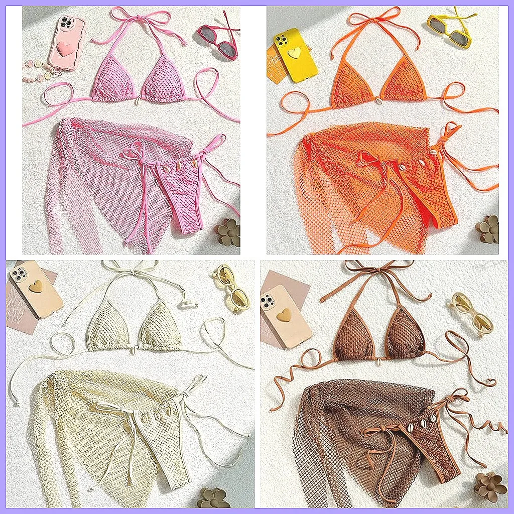 

Sexy Push Up Brazilian Bikini Set 2026 Women's Swimwear, Net Beach Bathing Suits