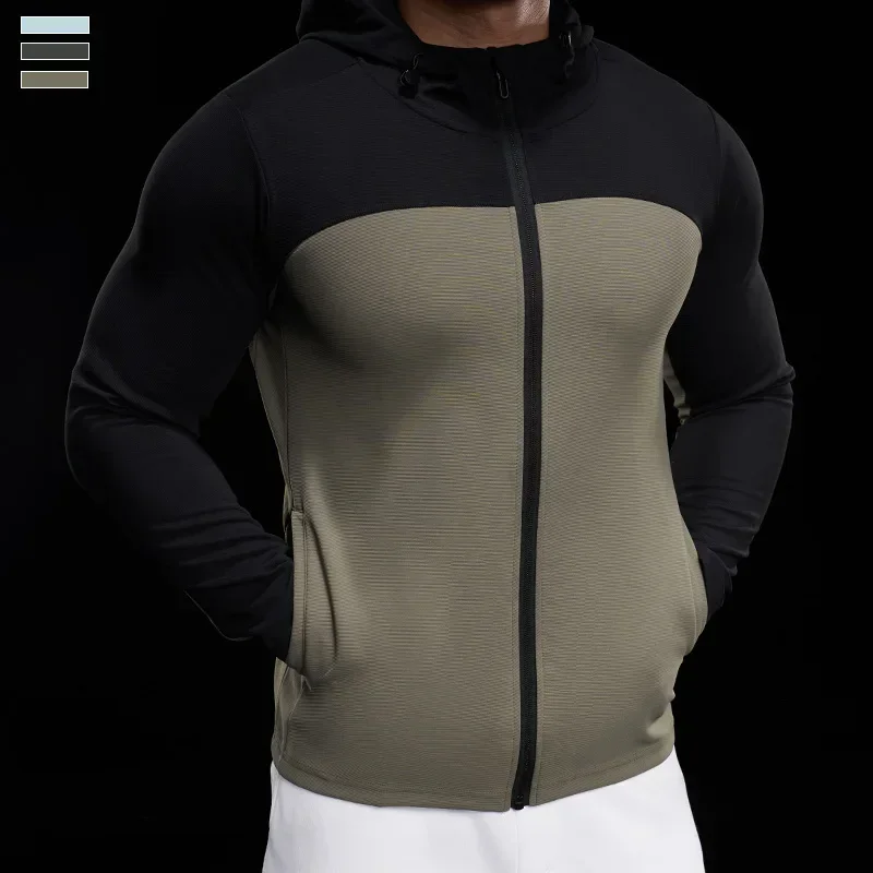 Men Hoodies Sport Bodybuilding Sweatshirt Running Jacket Fitness Training Compression Jersey Gym Long Sleeved T-Shirts