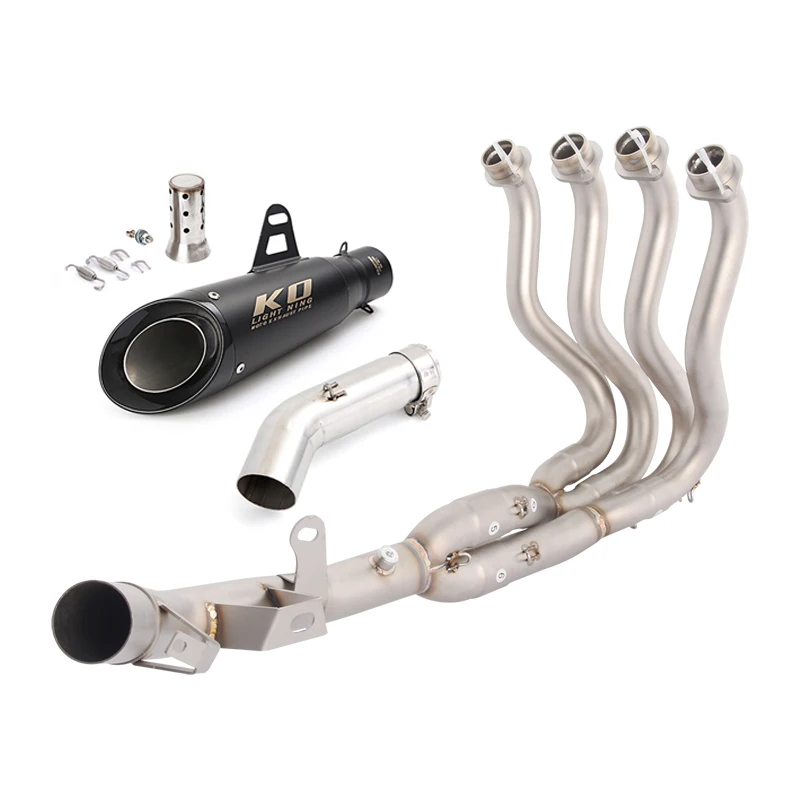 For SUZUKI GSXR600 GSXR700 2011-2026 Slip-On Whole System Exhaust Header Link Pipe Mid Slip On 51mm Muffler Tip With DB Killer
