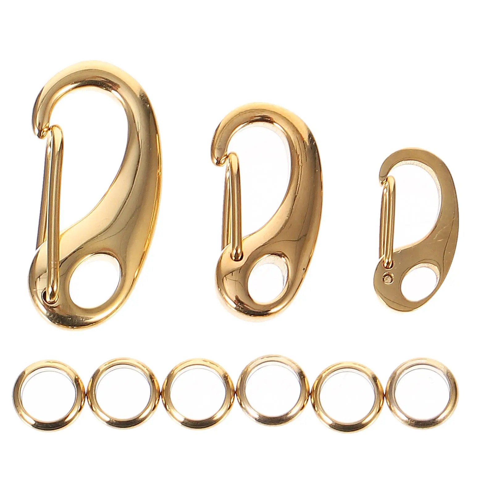 

3 Pcs Golden Stainless Steel Lobster Clasp for Pet Tag Clip Dog Collar Keychain Bracelet Jewelry Lightweight Durable Comfortable