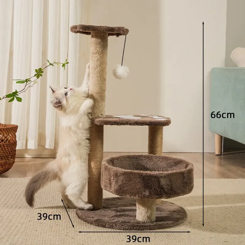 

Luxury Cat Tower Shelves Stairs Scratcher Mat House Tree Post Cat Tower Towers Indoor Climbing Rascador De Gatos Cat Supplies