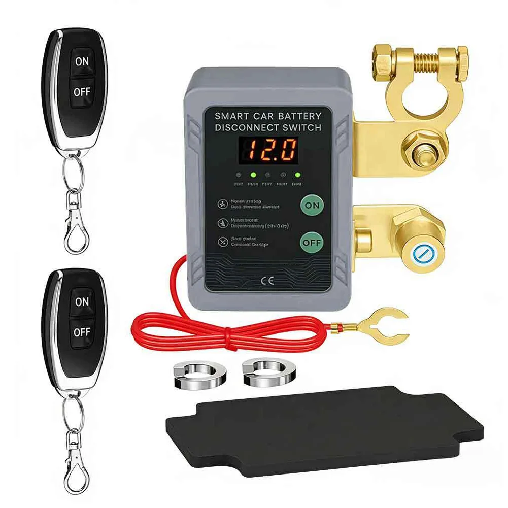 

240A Главный выключатель-изолятор с дистанционным управлением и интегрированным LED-дисплеем напряжения для автомобилей и грузовиков