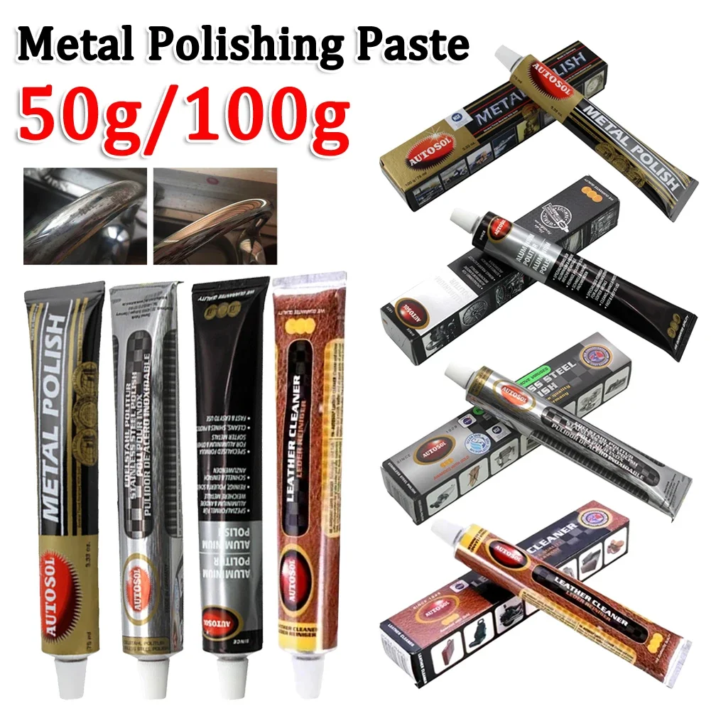 50/100g Metal Polish for Chrome Copper Alumium Brass And More Polishing Paste Clean Metal Surfaces of Rust Scale Grease Spots