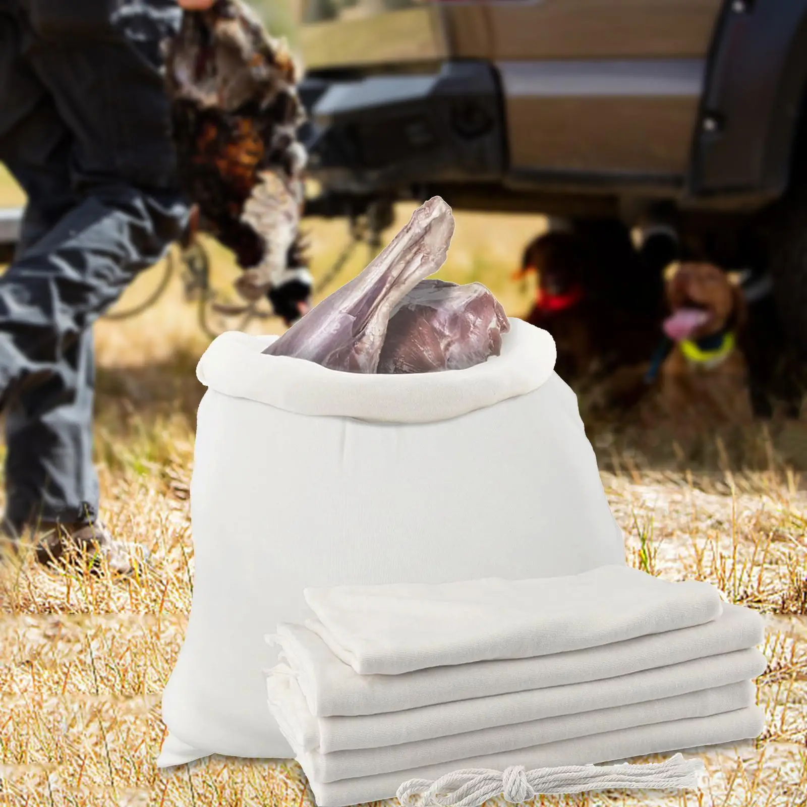 

6x Hunting Game Bag Premium Lightweight Breathable Rolled Quarter Bags