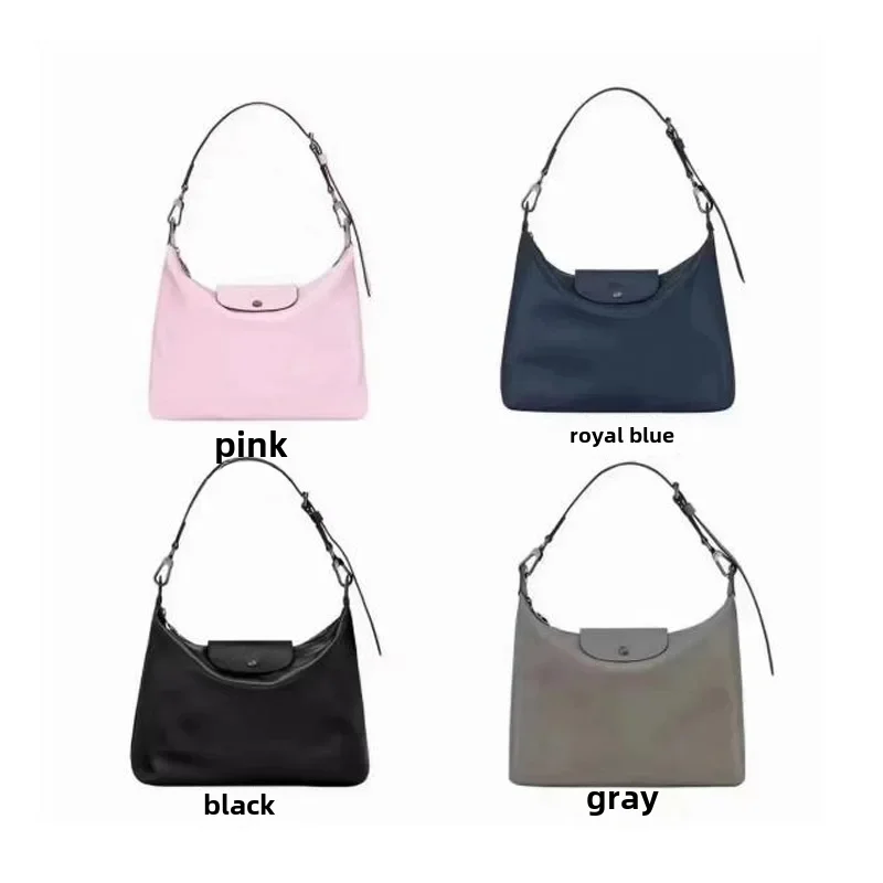 2024 New Women's Hobo Underarm Bag Single Shoulder Handbag Large Capacity Genuine Leather Soft French Women's Commute Bag