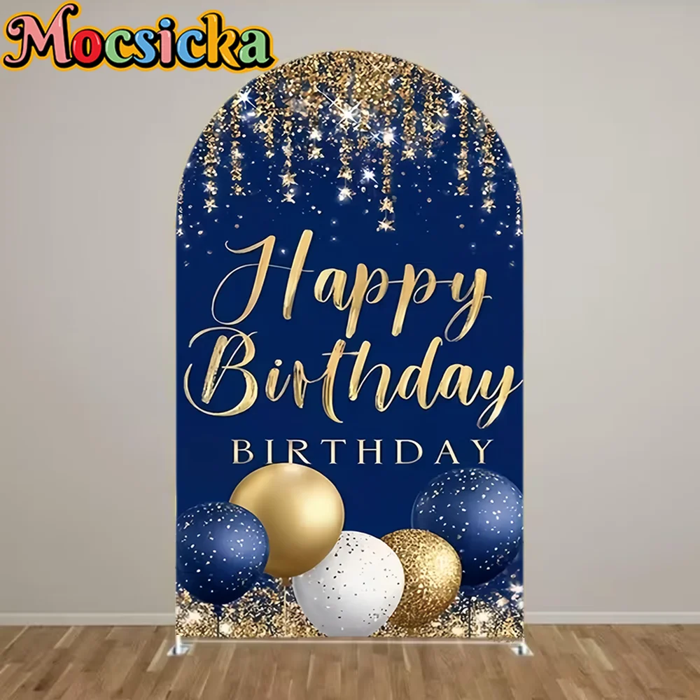 

Mochicka Double Side Stitching Arch Photography Backdrop Baby shower Cake Crush Holiday Party Kids Photo Background Studio Props