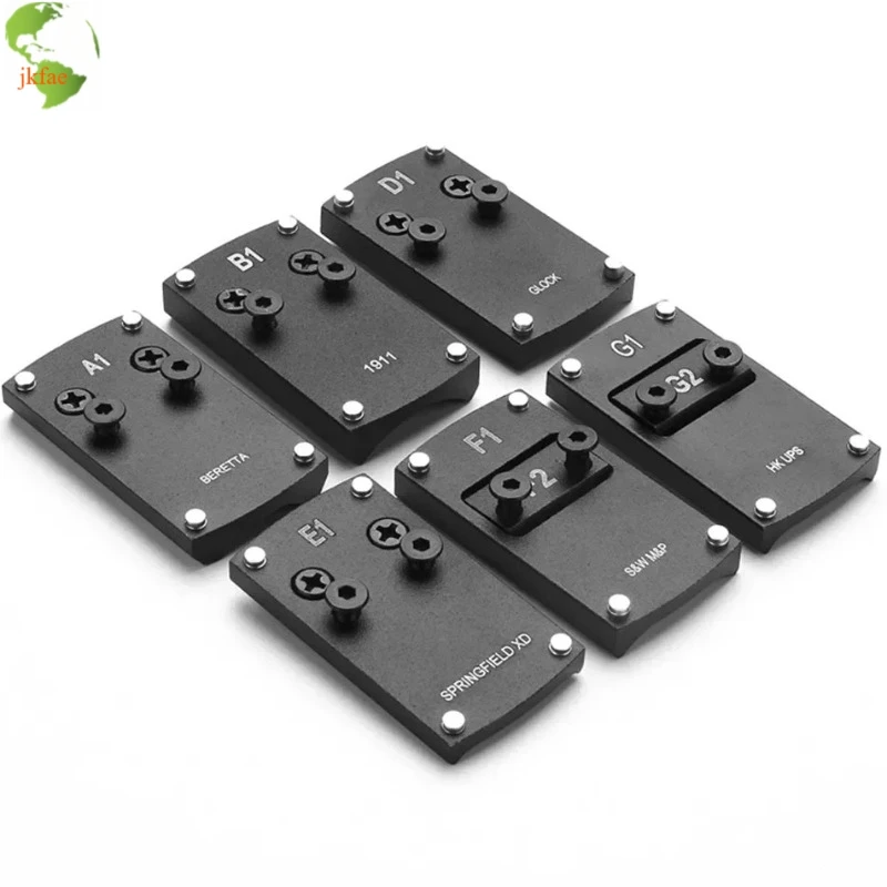 لوحة تثبيت للبصريات المعدنية باستخدام الحاسب الآلي لبيريتا 1911 S&W M&P HK UPS TS9 Glock fit Doctor Burris Frenzy قاعدة نطاق نقطة حمراء صغيرة #2