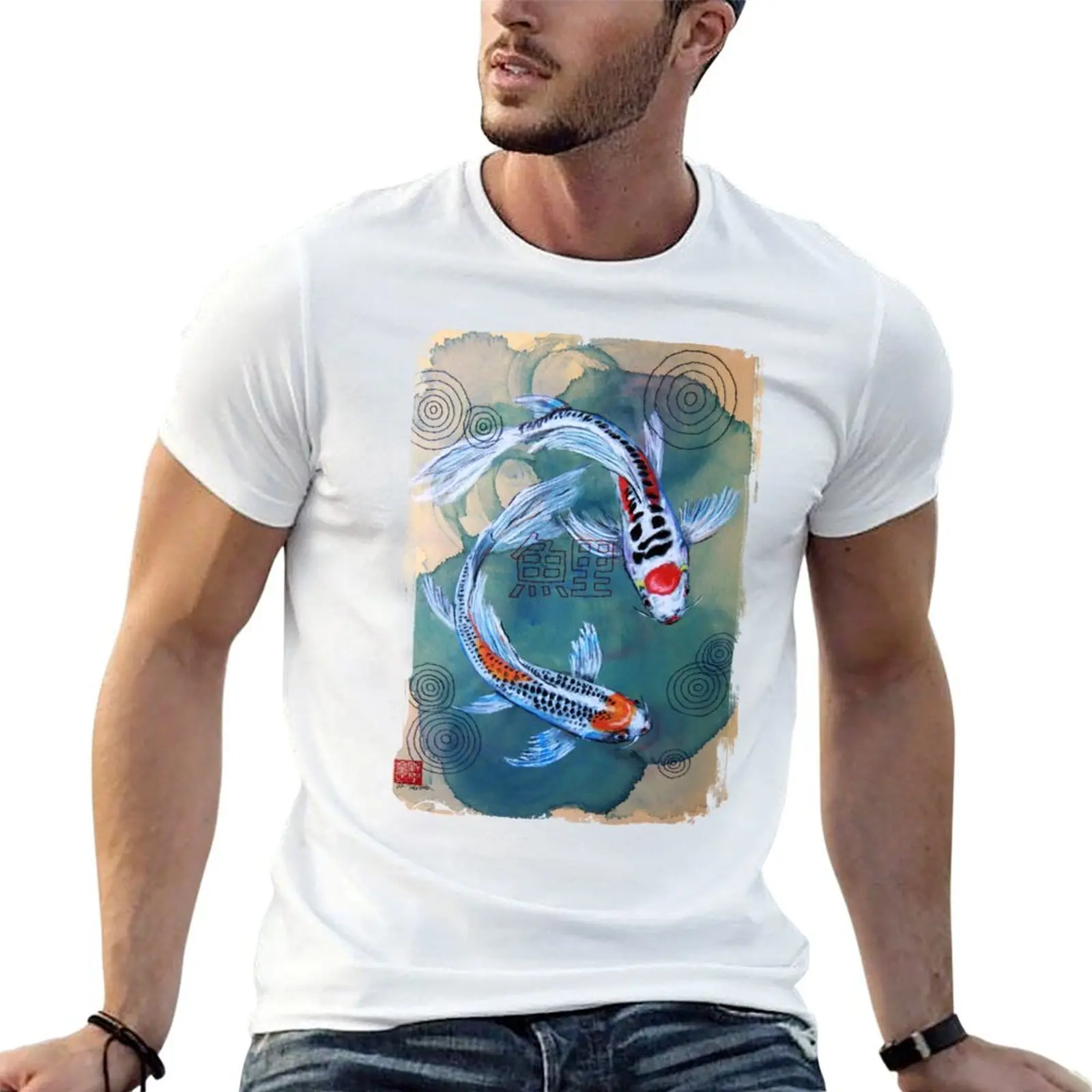 Koi and Thread T Shirt T-Shirt Durable Work Wear T-Shirt