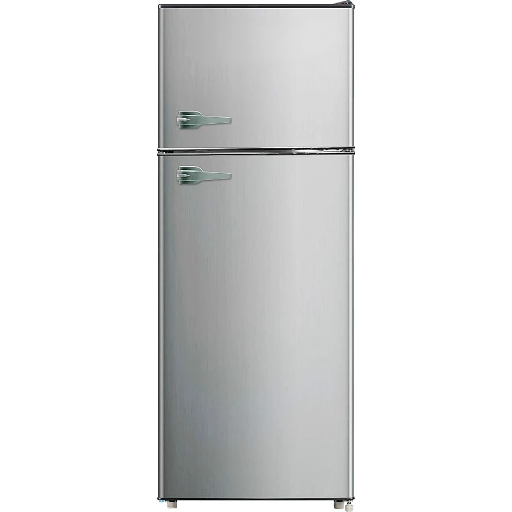 2 Door Apartment Size Refrigerator with Freezer, 7.5 cu ft, Platinum Series, Stainless Steel