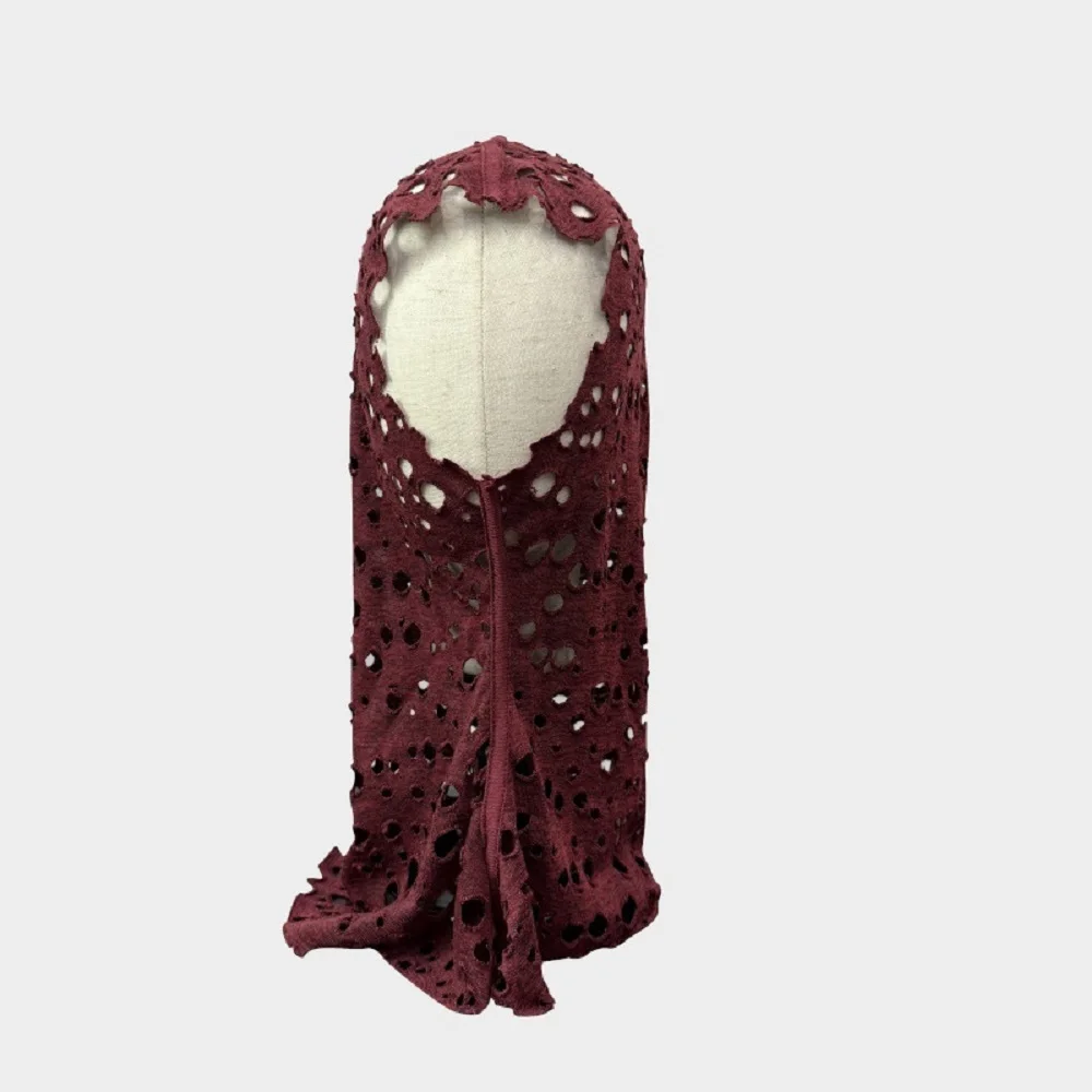 

traf 2025 summer women's muslim face mask hat knitted elastic women's scarf one-piece hat y2k New high quality hat bra