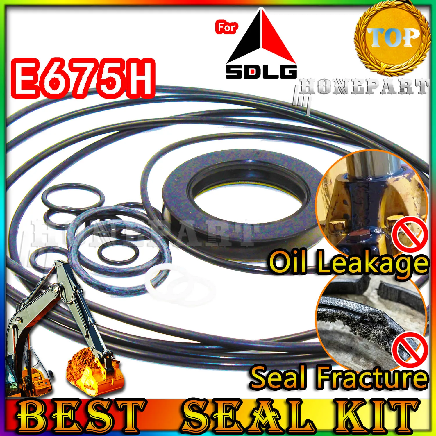 

For SDLG E675H Excavator Oil Seal Repair Kit Reliable Mend proof Center Swivel Pilot Regulator Injector Foot PPC Loader STICK