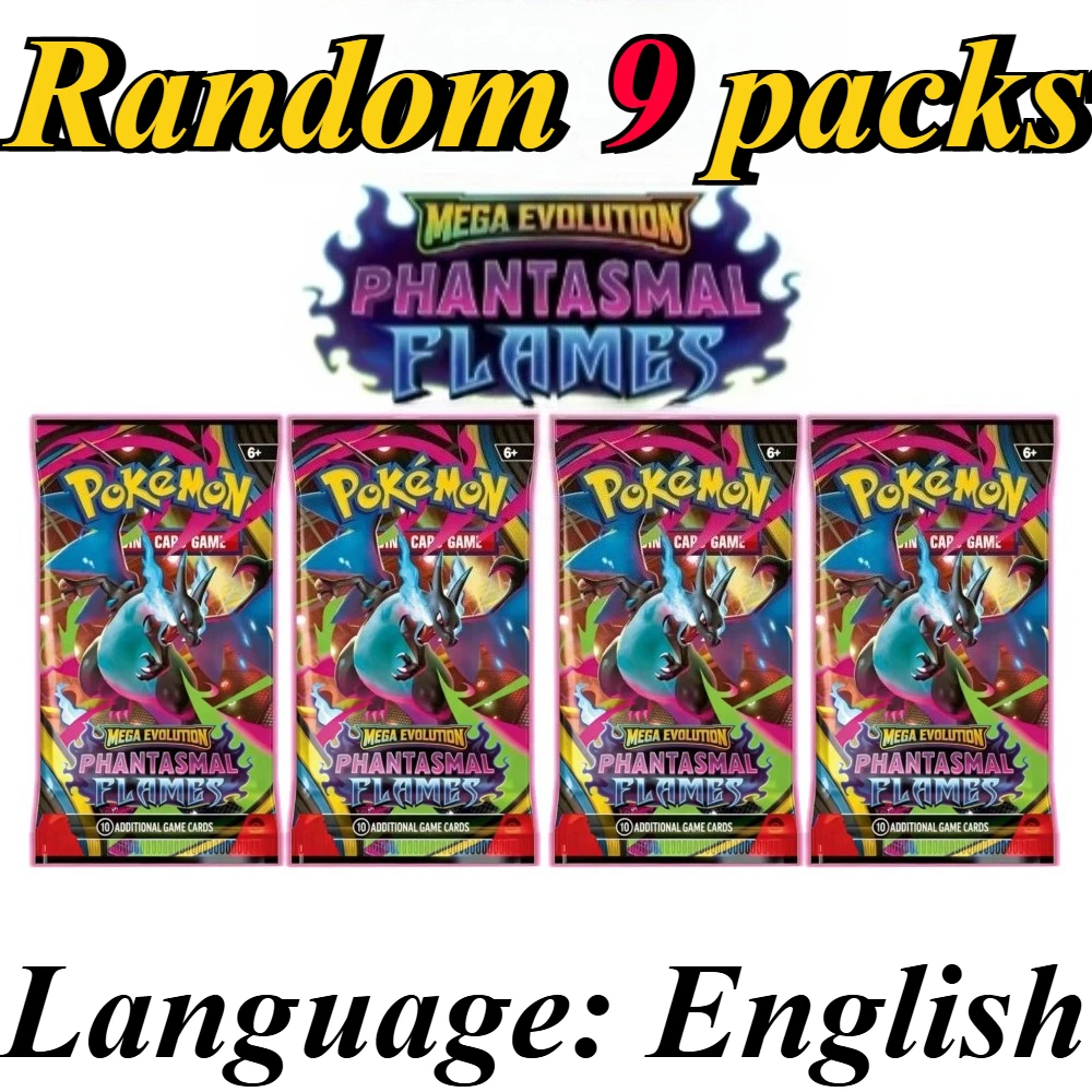 9 Packungen Pokémon-Kartenpakete Bright Stars Prismatic Evolutions, PALDEAN FATES, Englische Erweiterungspakete, Battle Transaction Card Geschenkset – Detail 27