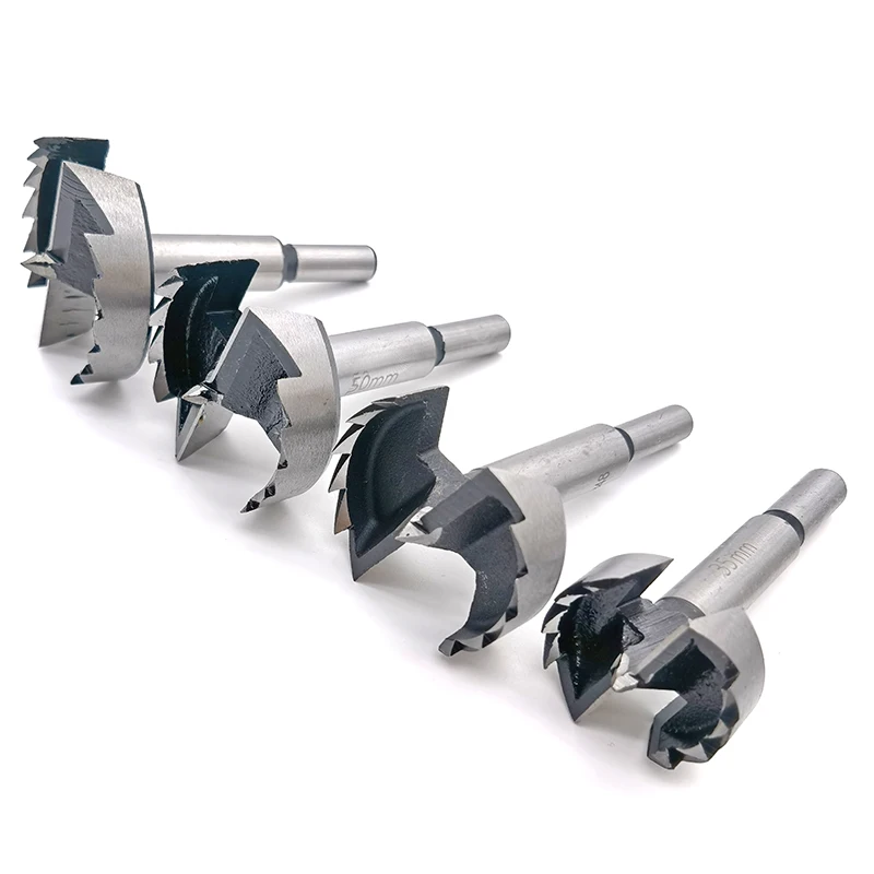 1pcs 6mm-54mm Multi-tooth Forstner Wood Woodworking tools Hole Saw Hinge Boring drill bits Round Shank High Carbon Steel Cutter