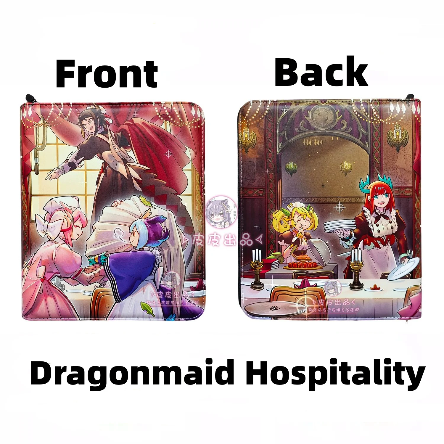 

Yu-Gi-Oh! Diy Dragonmaid Hospitality Nine Palace Glitter Card Book 20 Pages 360 Card Slots Game Collection Card Storage Book Toy
